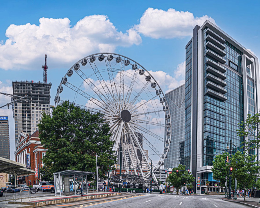 SkyView Atlanta Ferris wheel downtown
