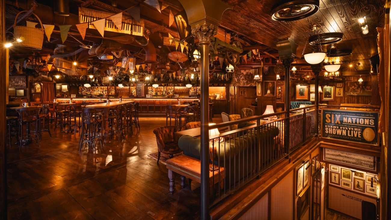 Inside a London tavern